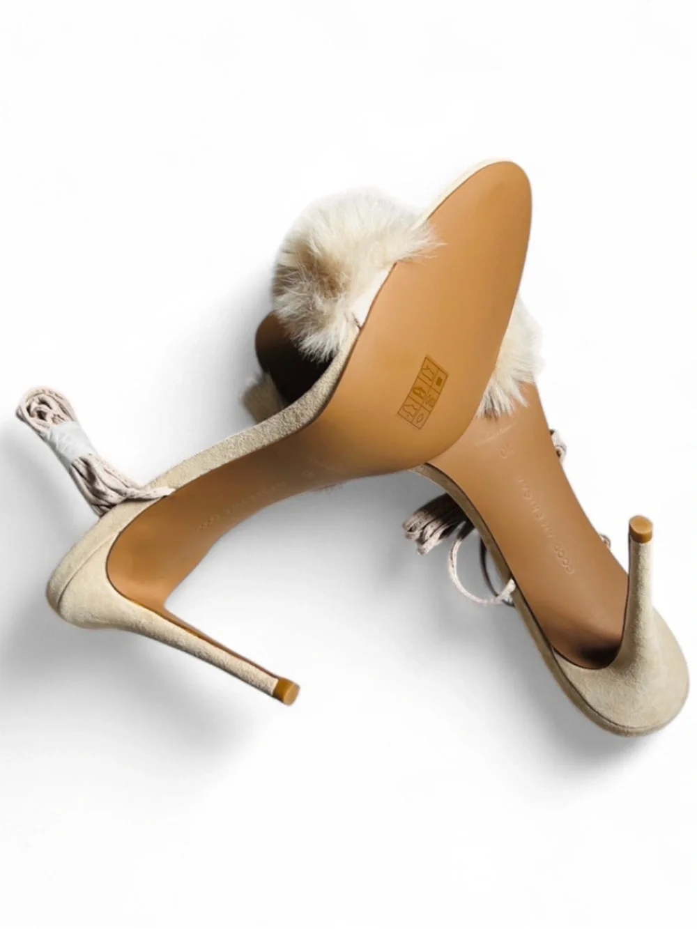 🆕👡 Fluff Wrap Lace Up High Heel Sandal Good American size 10 NWT - Picture 11 of 14